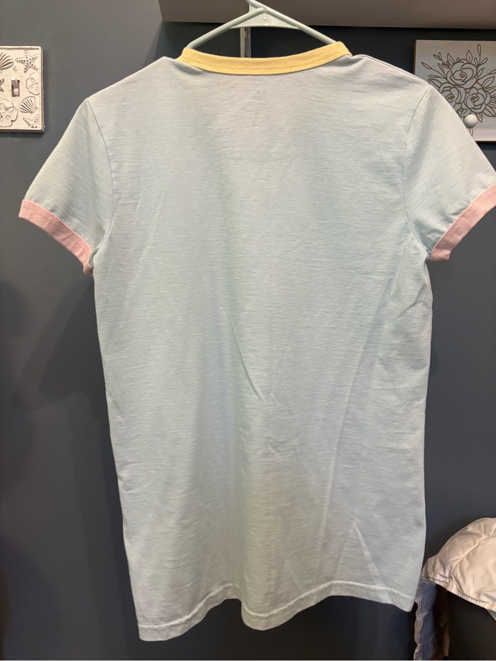 Disney Parks White Rabbit Overthink This Ringer T-Shirt Size S - Picture 2 of 4